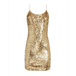 Alice + Olivia Giselle Sequin Mini Dress - size 6